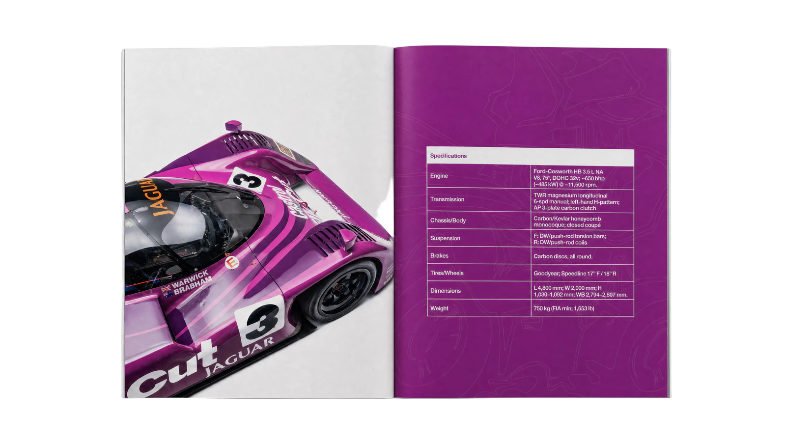 Jaguar XJR-14 · Spread 06 open brochure spread