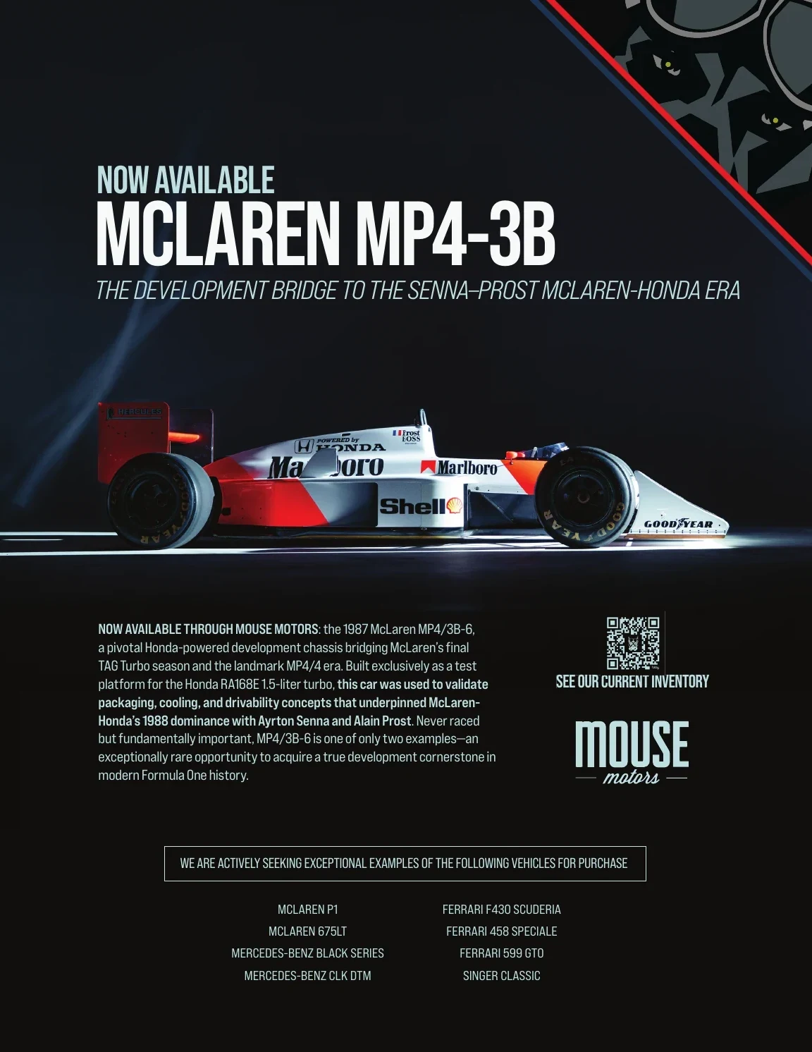 McLaren MP4/3B — print advertising