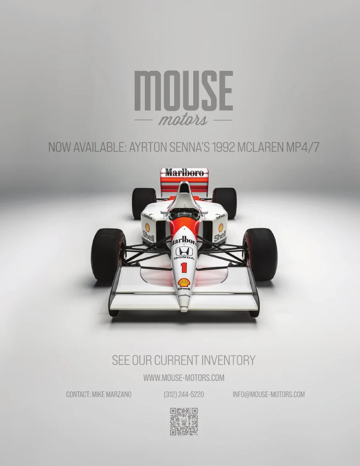 McLaren MP4/7 — print advertising